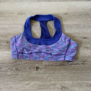 EUC Lululemon Purple Space Dye Racer Back Sports Bra - Size 12